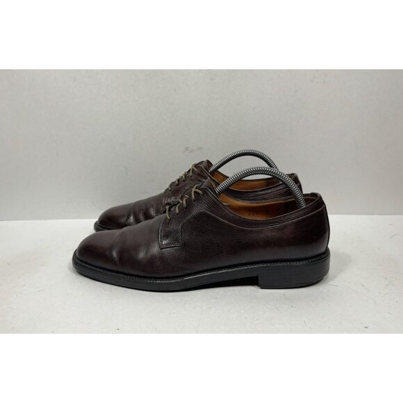 Salvatore Ferragamo Studio Dress Shoe Derby Brown Leather Rubber Men’s Size 8 D‎